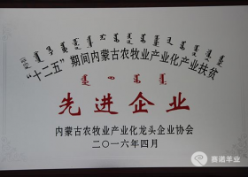 十二五期間內蒙古農牧業(yè)產業(yè)化產業(yè)扶貧先進企業(yè)和優(yōu)秀會員單位