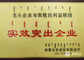 龍頭企業(yè)與農牧民利益聯(lián)結實效突出企業(yè)